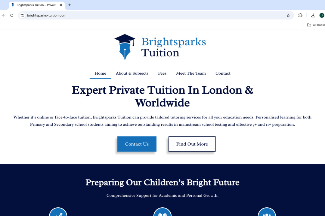 new tutoring website